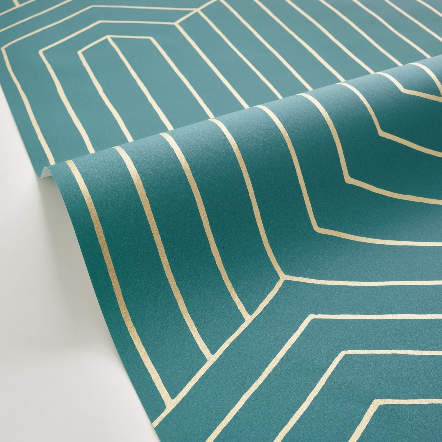 Infini Wallpaper - Bleu Canard - Caselio - 104526023 - Premier Wallcovering