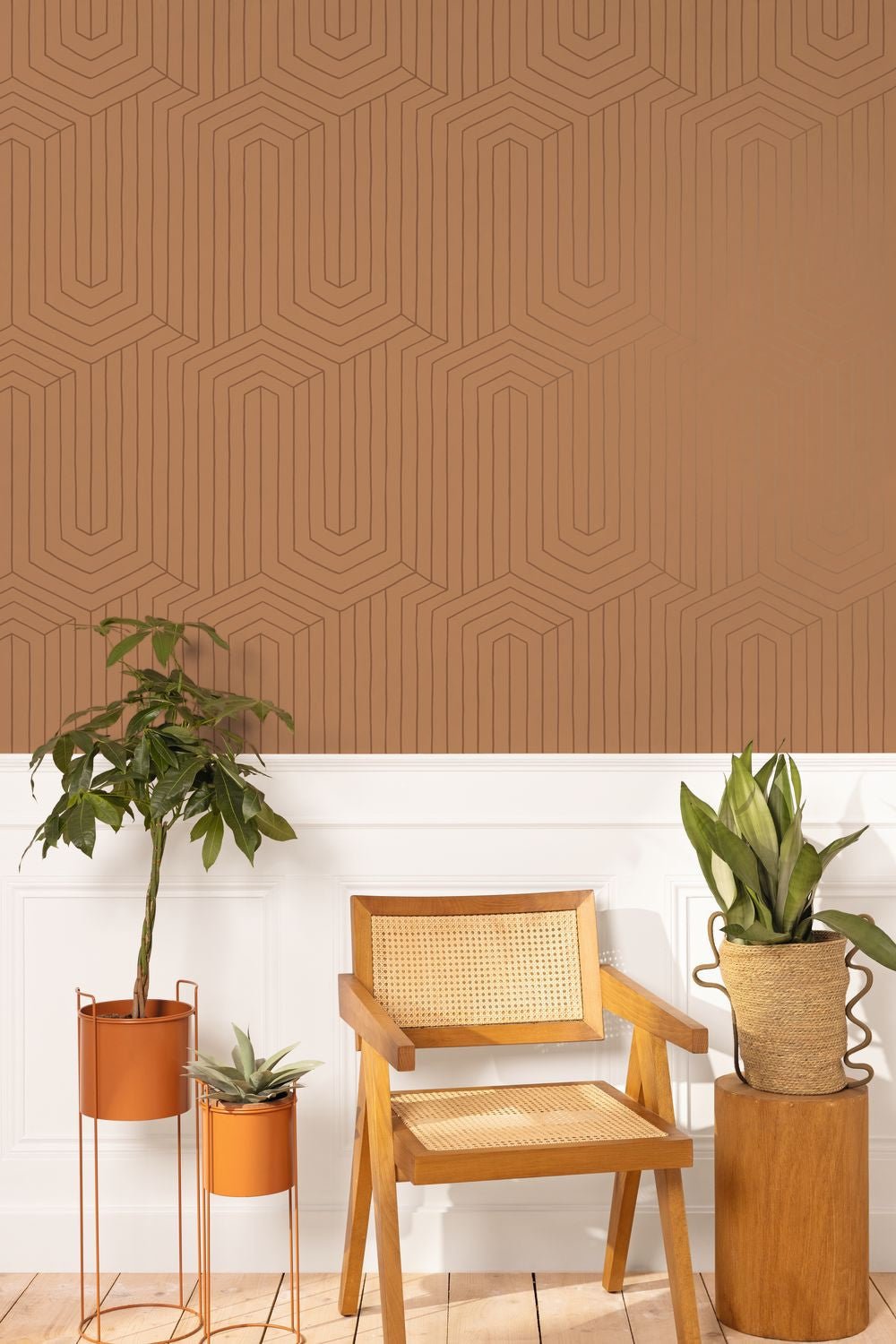 Infini Wallpaper - Camel Cuivre - Caselio - 104522029 - Premier Wallcovering