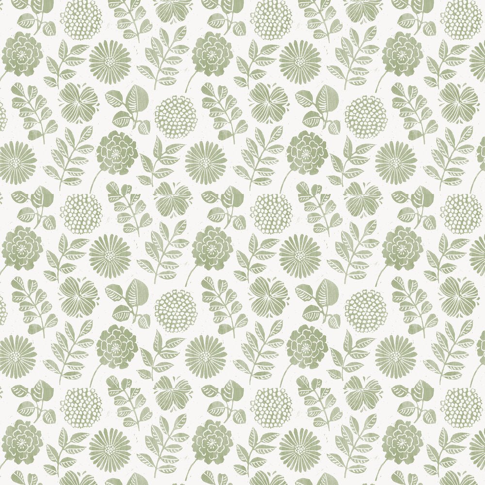 Inge Wallpaper - Green - A Street Prints - FD26531 - Premier Wallcovering