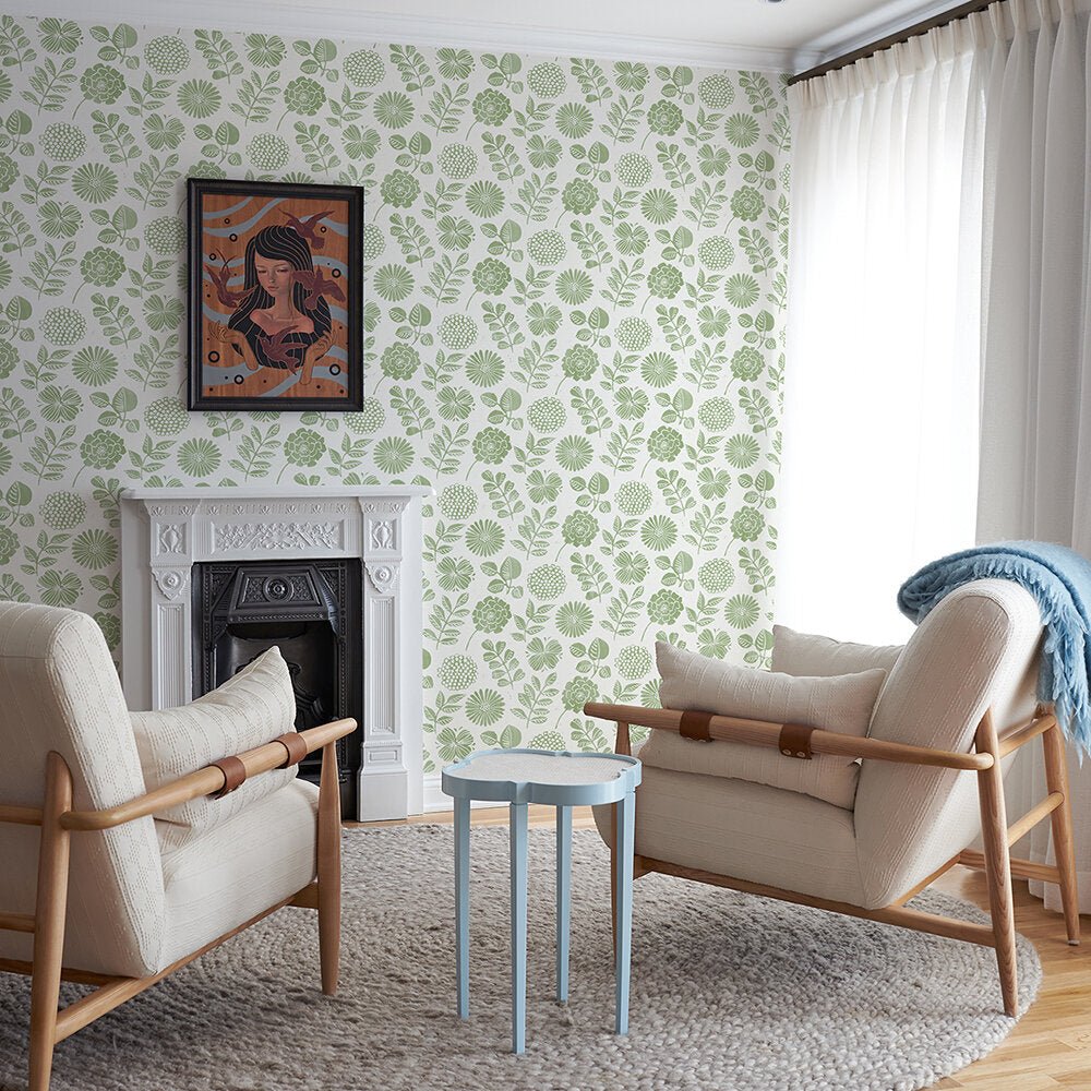 Inge Wallpaper - Green - A Street Prints - FD26531 - Premier Wallcovering
