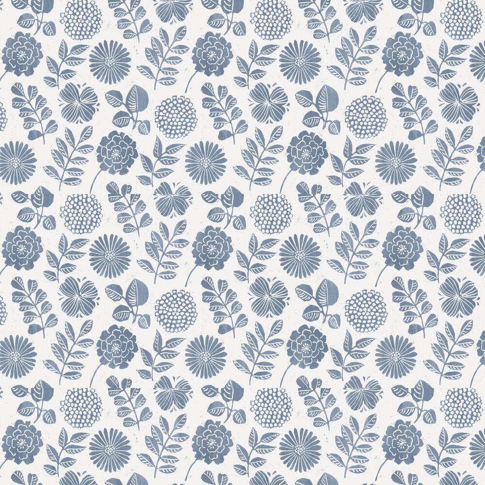 Inge Wallpaper - Blue - A Street Prints - FD26532 - Premier Wallcovering
