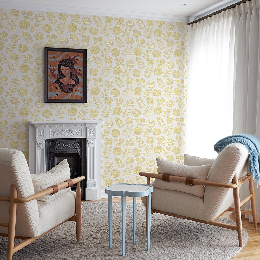Inge Wallpaper - Ochre - A Street Prints - FD26530 - Premier Wallcovering