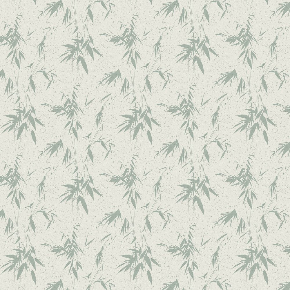 Ink Bamboo Wallpaper - Grey - Green - Boråstapeter - 3114 - Premier Wallcovering