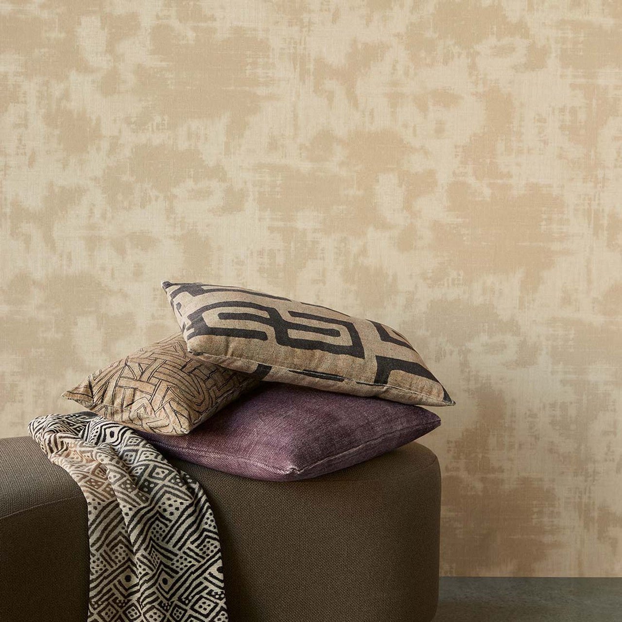 Inky Canvas Wallpaper - Beige / Sand - Eijffinger - 313520 - Premier Wallcovering