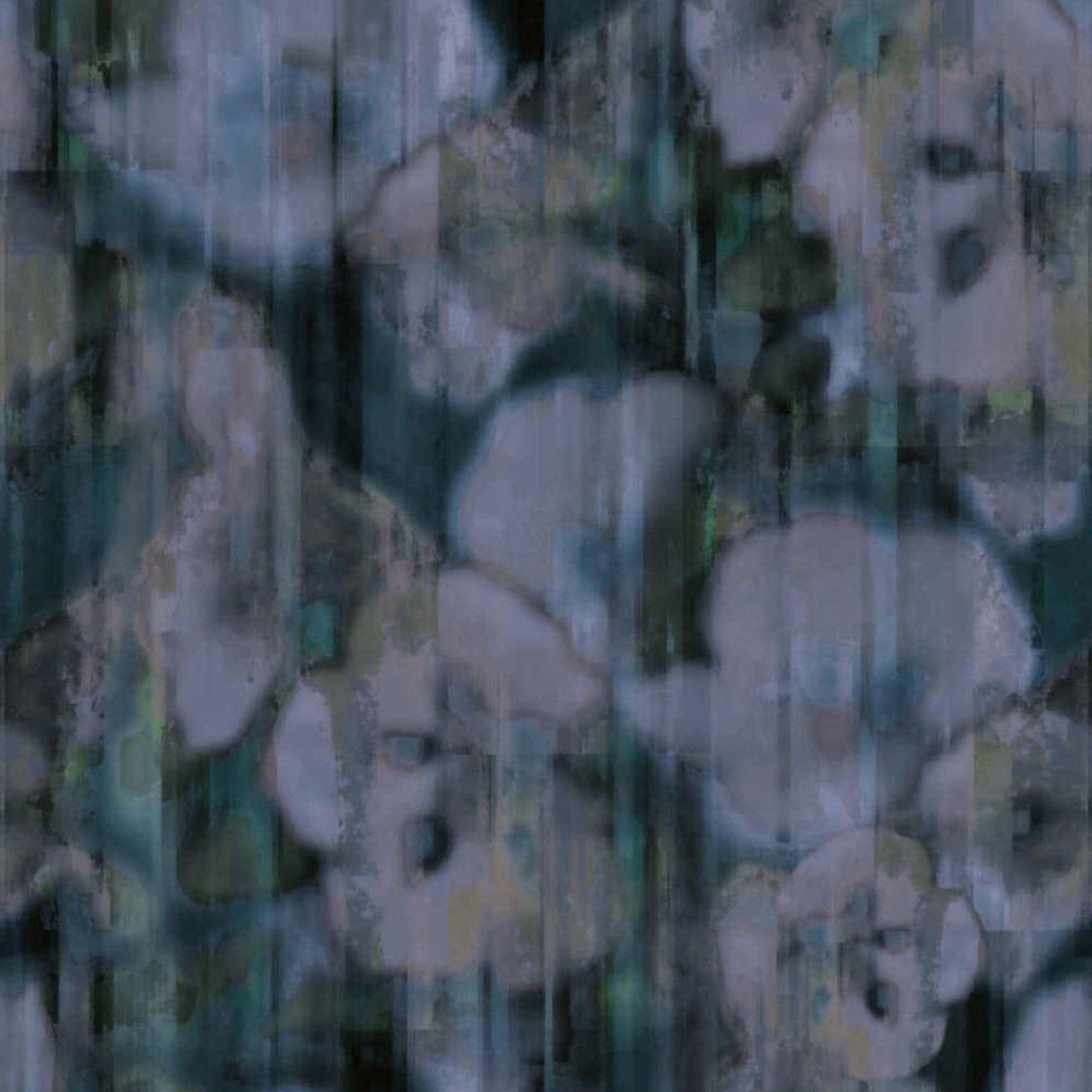 Inky Floral Mural Wallpaper - Teal - Eijffinger - 313571 - Premier Wallcovering