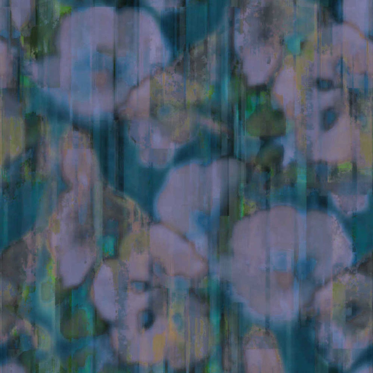 Inky Floral Mural Wallpaper - Blue - Eijffinger - 313570 - Premier Wallcovering