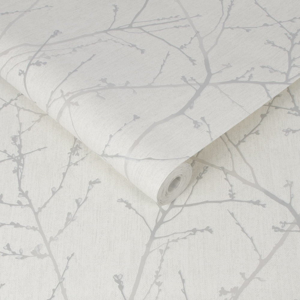 Innocence Wallpaper - White Mica - Superfresco Easy - 33 - 275 - Premier Wallcovering