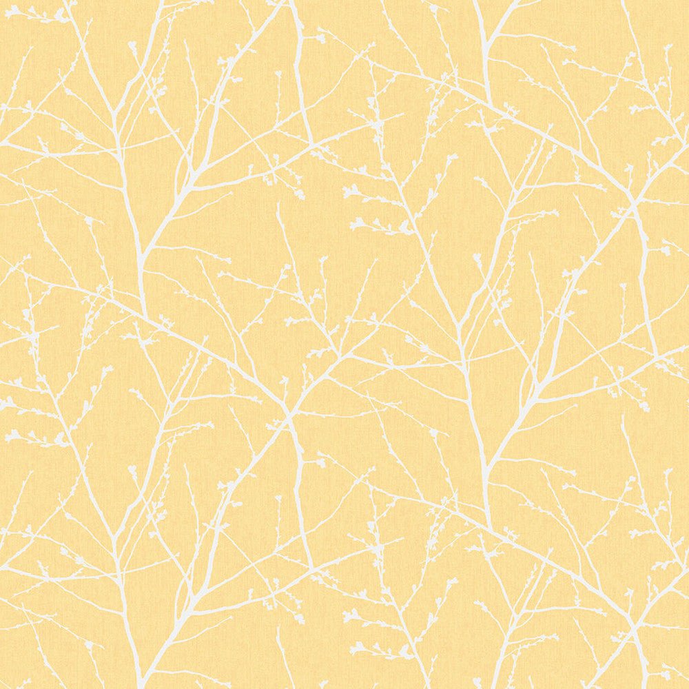 Innocence Wallpaper - Yellow - Superfresco Easy - 103175 - Premier Wallcovering