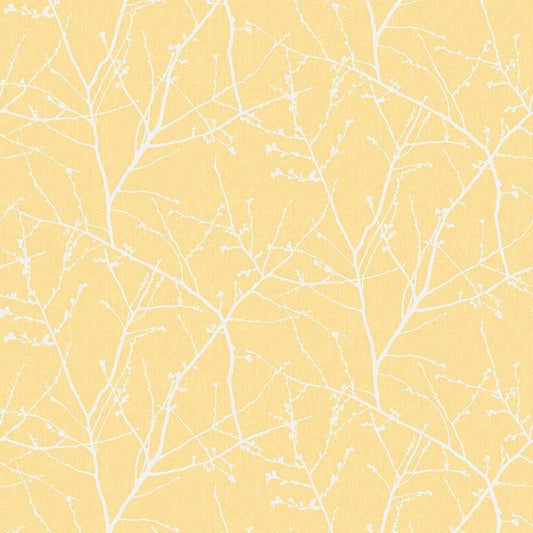 Innocence Wallpaper - Yellow - Superfresco Easy - 103175 - Premier Wallcovering