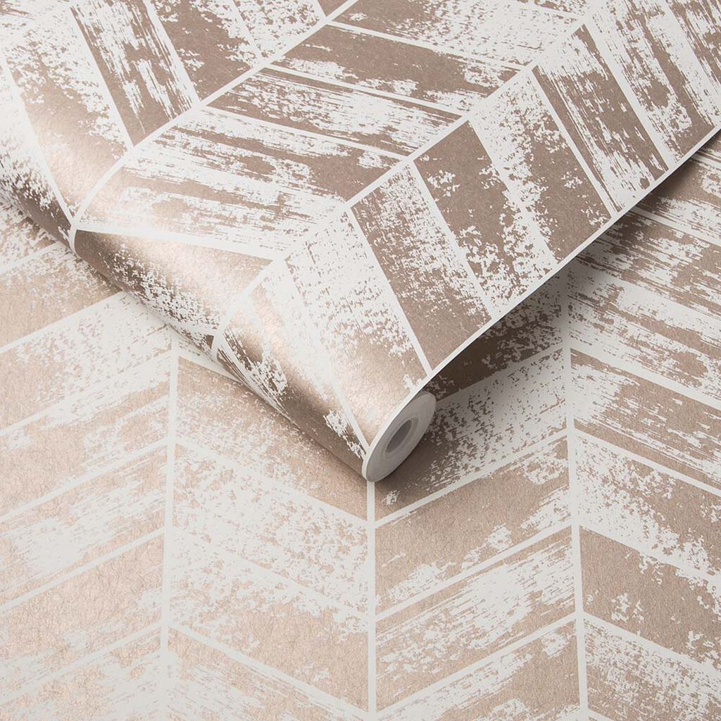 Insignia Wallpaper - Rose Gold - Graham & Brown - 105122 - Premier Wallcovering