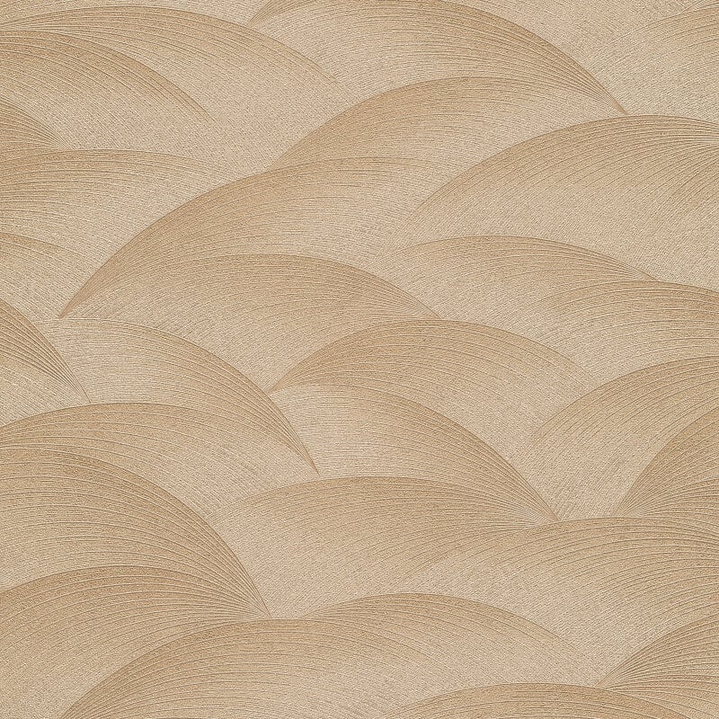 Interlocking Waves Metallic Wallpaper - Gold - Erismann - 10372 - 30 - Premier Wallcovering