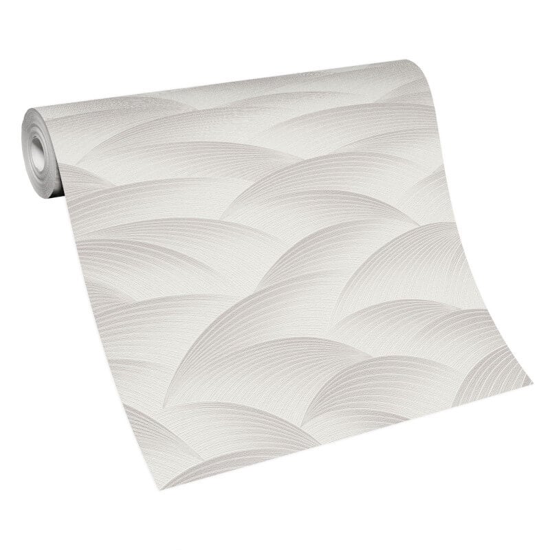 Interlocking Waves Metallic Wallpaper - Light Taupe - Erismann - 10372 - 38 - Premier Wallcovering