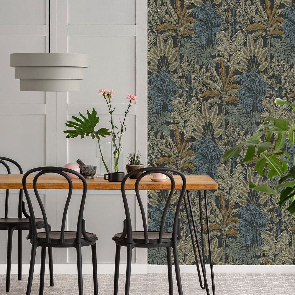 Intrigue Wallpaper - Midnight - Superfresco Easy - 127622 - Premier Wallcovering
