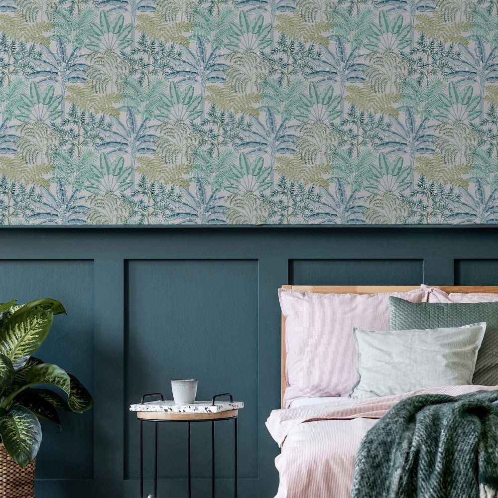 Intrigue Wallpaper - Aqua - Superfresco Easy - 127616 - Premier Wallcovering