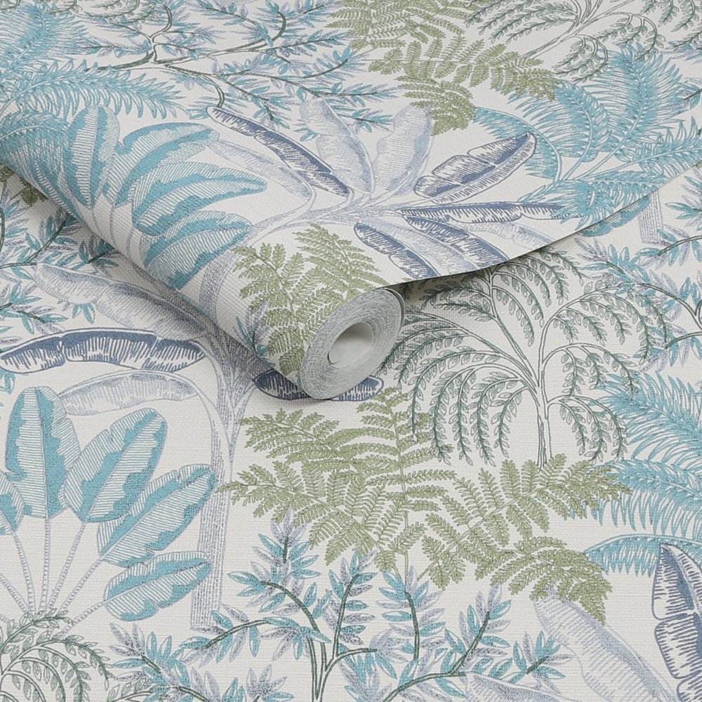 Intrigue Wallpaper - Aqua - Superfresco Easy - 127616 - Premier Wallcovering
