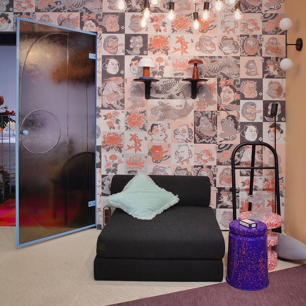 Irezumi Wallpaper - Multicolored - NLXL - KSO - 01 - Premier Wallcovering