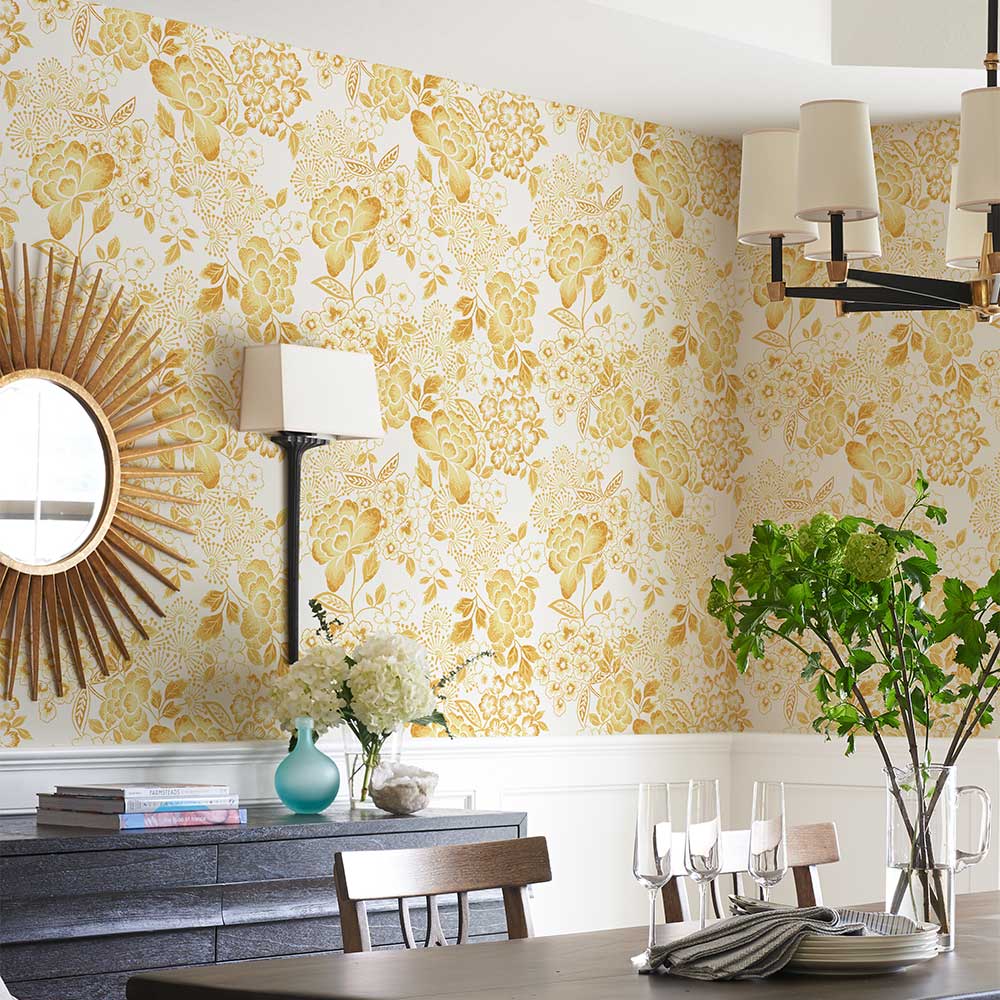 Irina Wallpaper - Ochre - A Street Prints - FD26302 - Premier Wallcovering