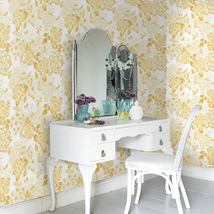 Irina Wallpaper - Ochre - A Street Prints - FD26302 - Premier Wallcovering