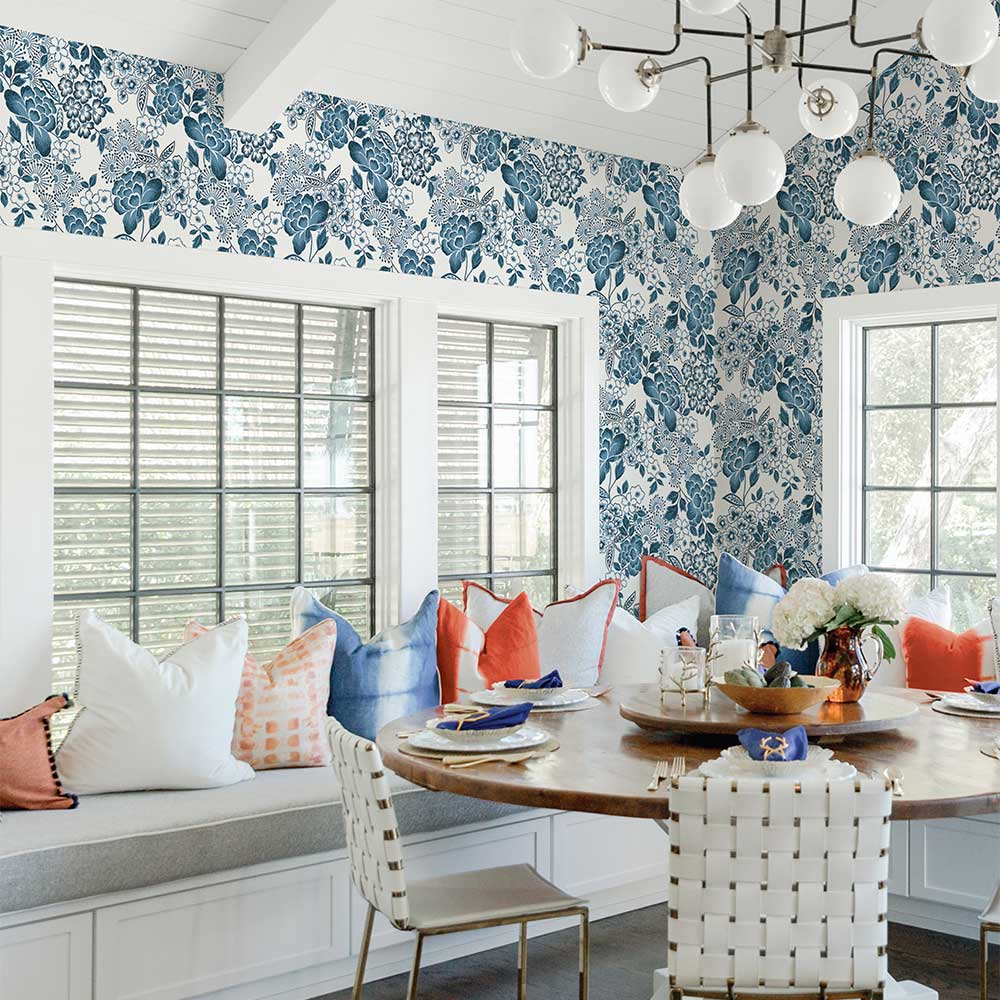 Irina Wallpaper - Royal Blue - A Street Prints - FD26304 - Premier Wallcovering