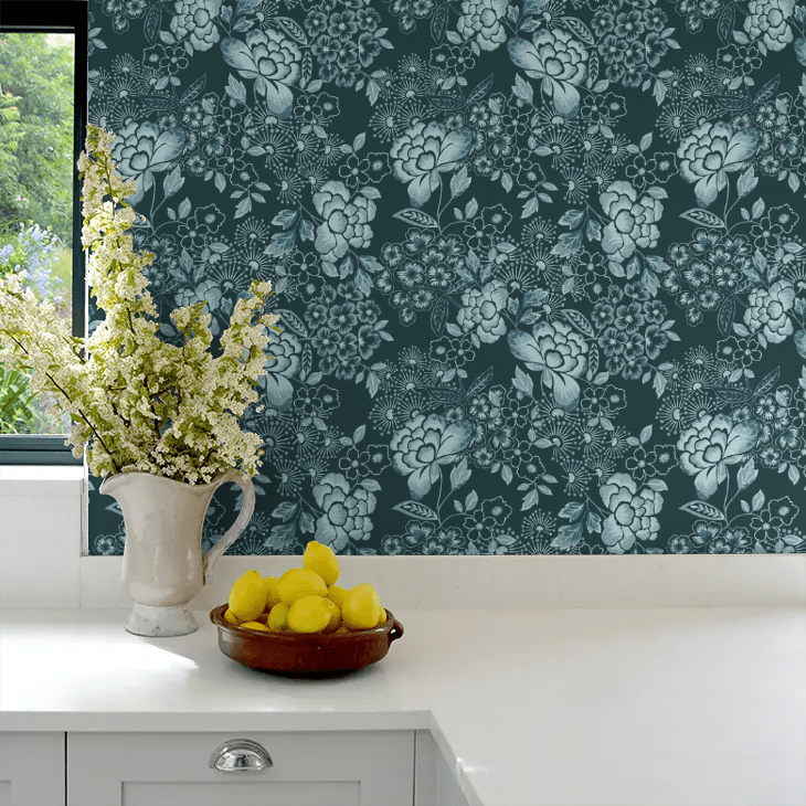 Irina Wallpaper - Teal - A Street Prints - FD26300 - Premier Wallcovering