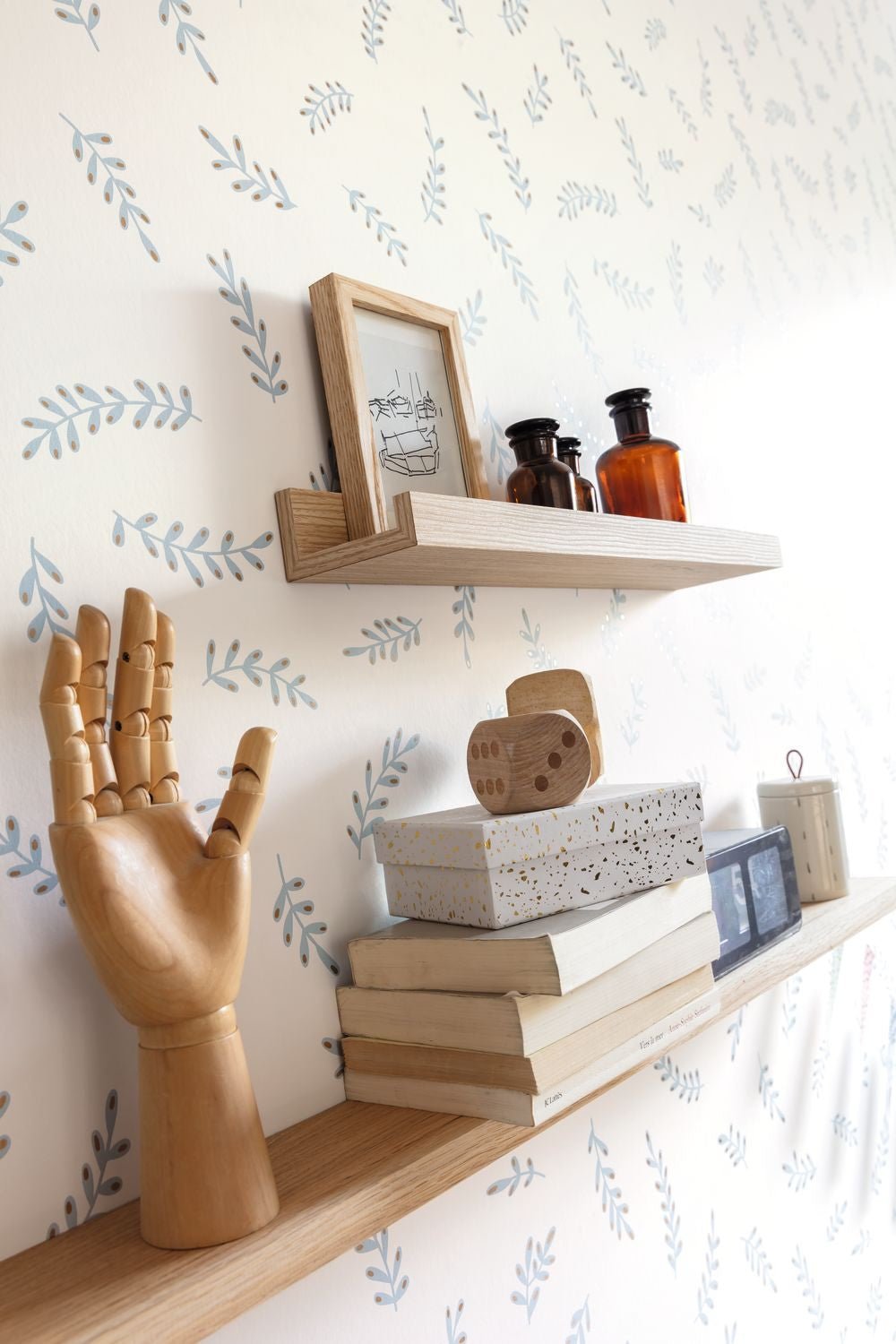 Iris Wallpaper - Bleu Fumee - Caselio - 103096005 - Premier Wallcovering