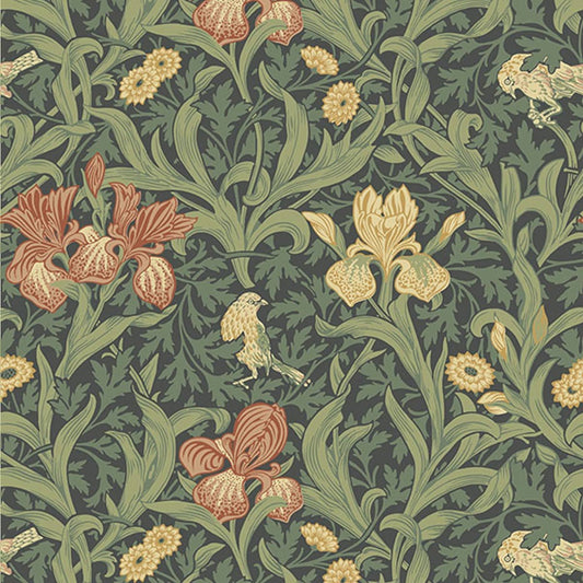 Iris Wallpaper - Blue / Green - Midbec - 82051 - Premier Wallcovering