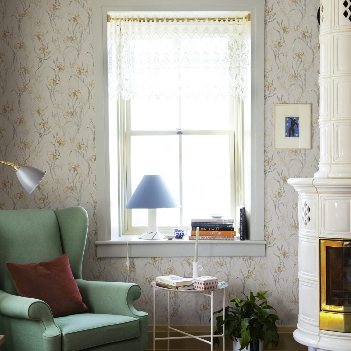 Iris Wallpaper - Amber - Sandberg - S10136 - Premier Wallcovering