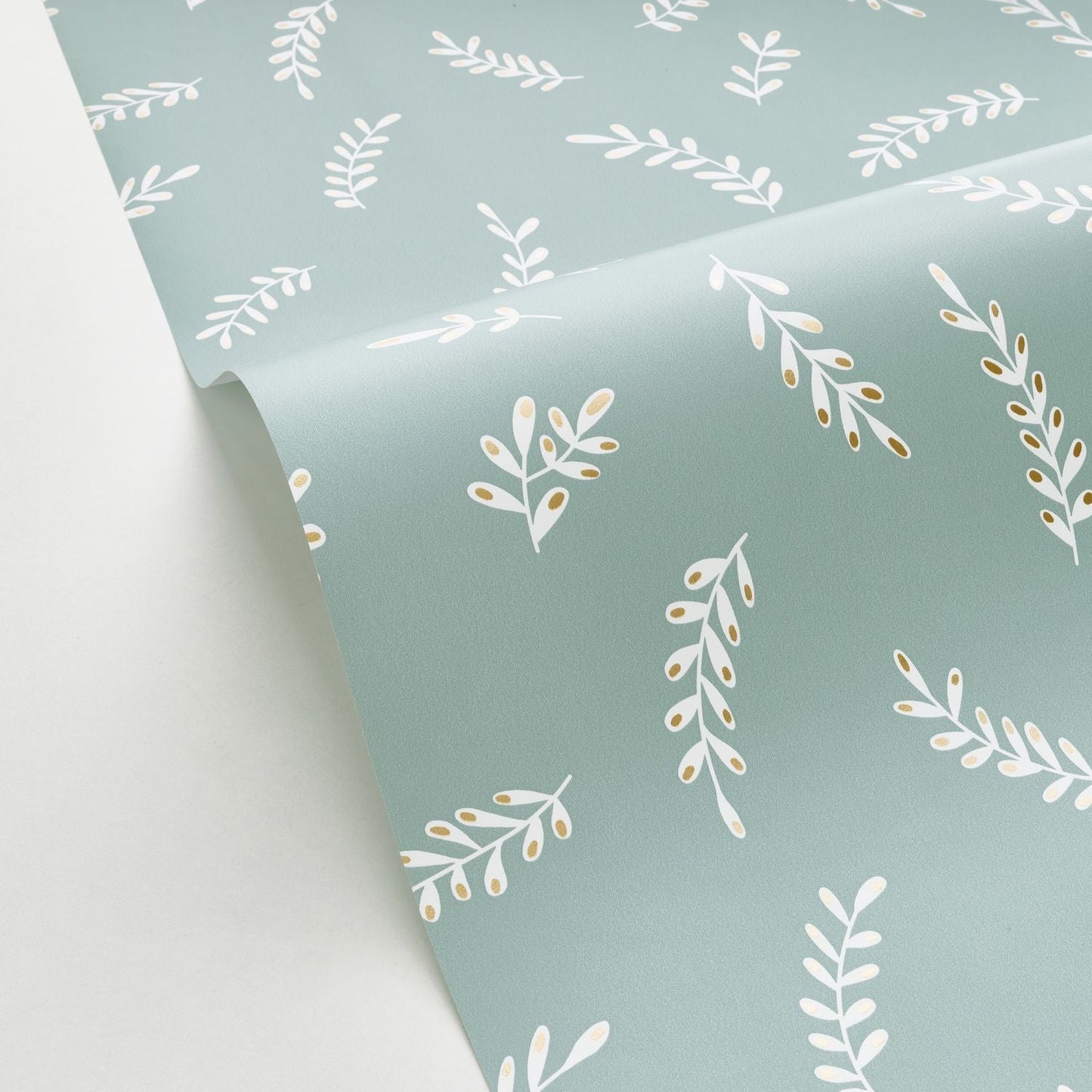 Iris Wallpaper - Vert De Gris - Caselio - 103097070 - Premier Wallcovering