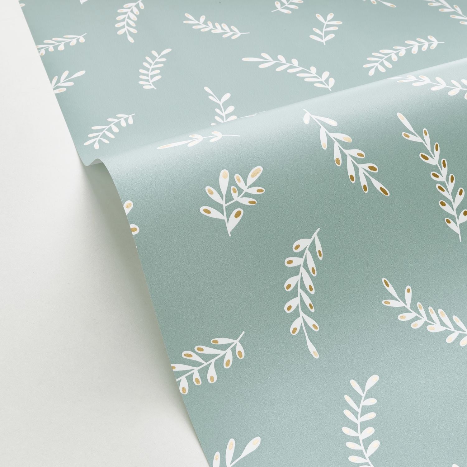 Iris Wallpaper - Vert De Gris - Caselio - 103097070 - Premier Wallcovering