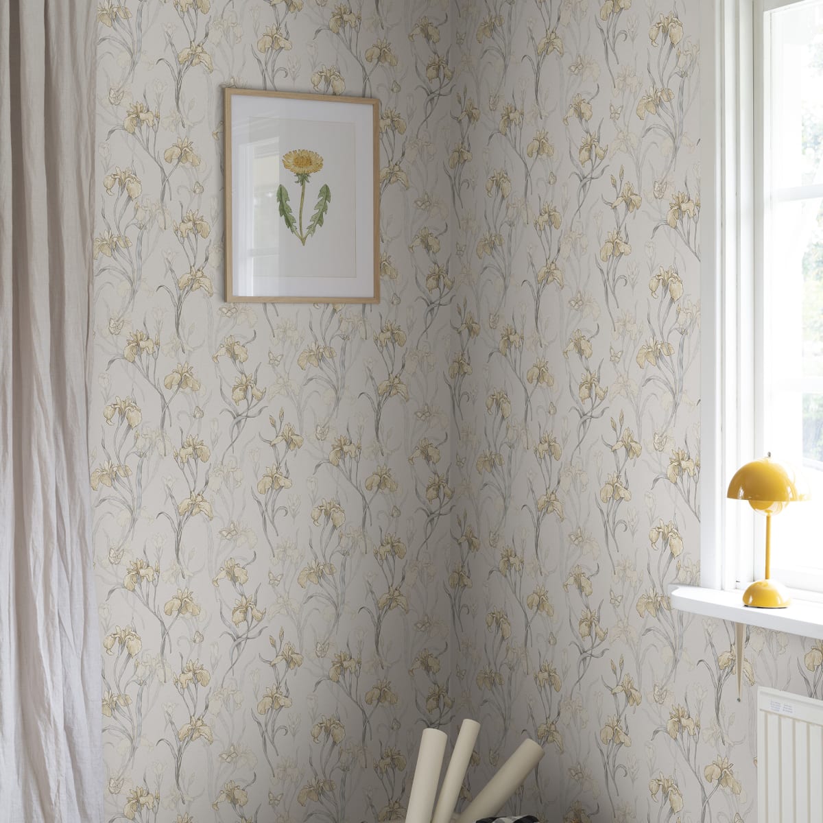 Iris Wallpaper - Amber - Sandberg - S10136 - Premier Wallcovering