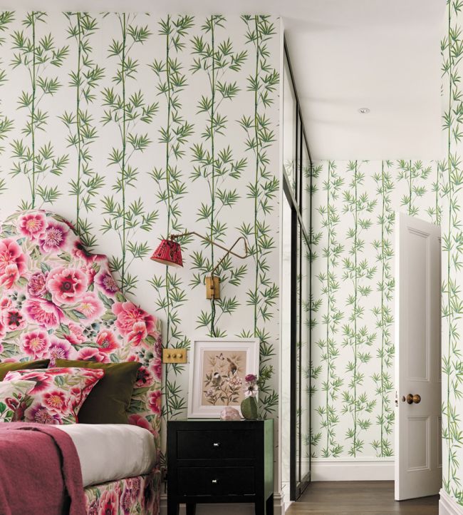 Isabella Wallpaper - Porcelain/Bamboo - HDHW112915 - Harlequin - Premier Wallcovering