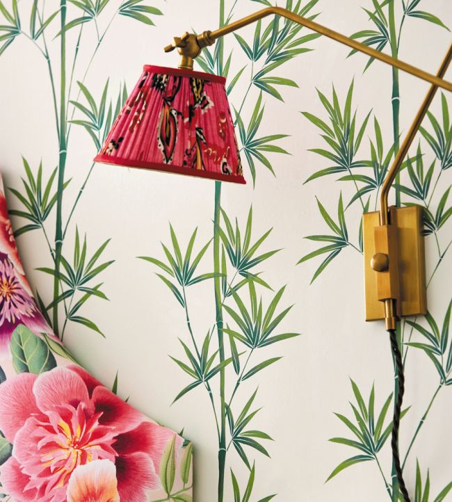 Isabella Wallpaper - Porcelain/Bamboo - HDHW112915 - Harlequin - Premier Wallcovering