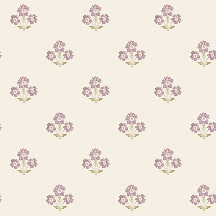 Isadora Wallpaper - Neutral / Mulberry - Holden Décor - 91994 - Premier Wallcovering