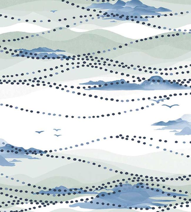Island Atmosphere Wallpaper - Cobalt - Christopher Farr Cloth - CFW225 - 01 - Premier Wallcovering