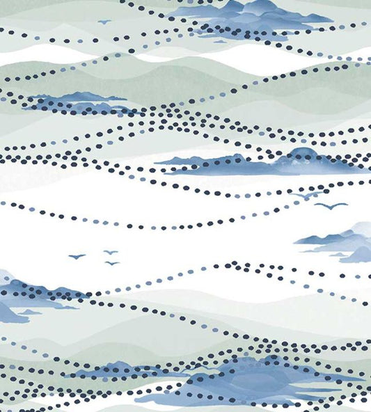 Island Atmosphere Wallpaper - Cobalt - Christopher Farr Cloth - CFW225 - 01 - Premier Wallcovering