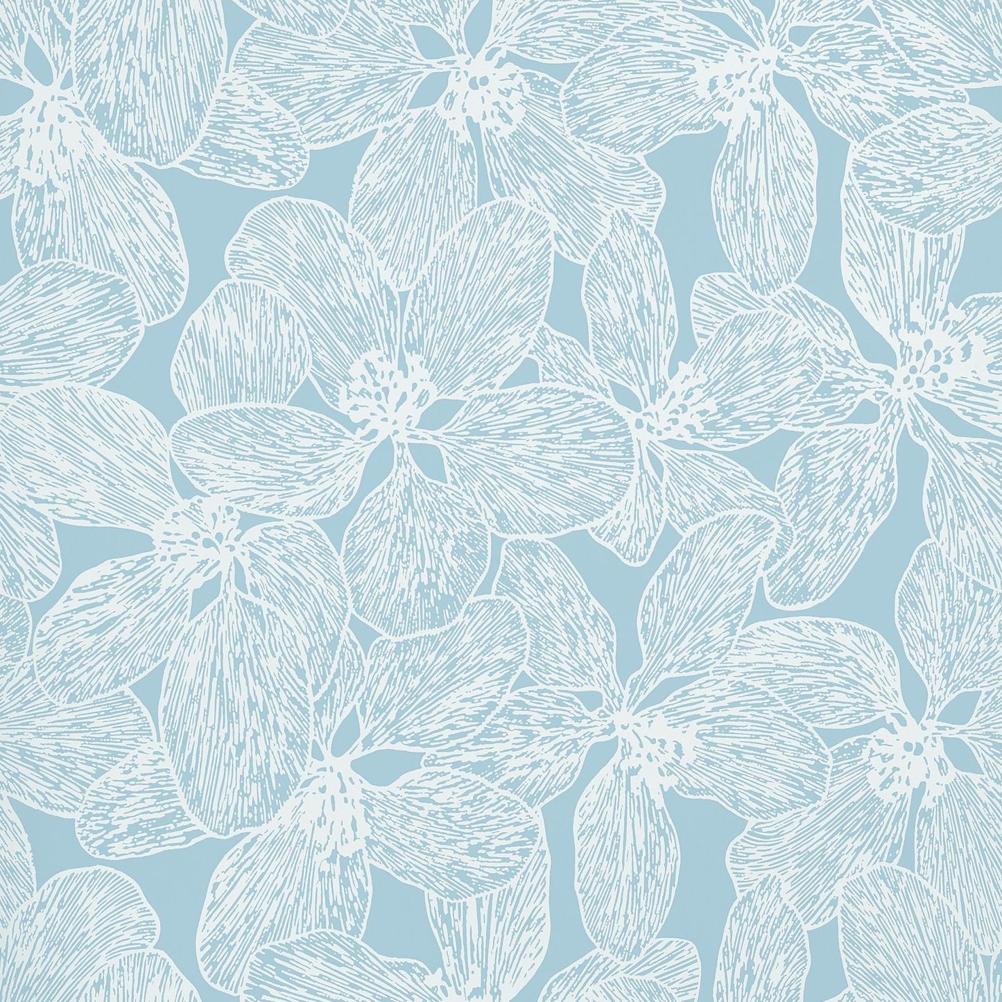 Island Orchid Wallpaper - Light Blue - Thibaut - T15847 - Premier Wallcovering