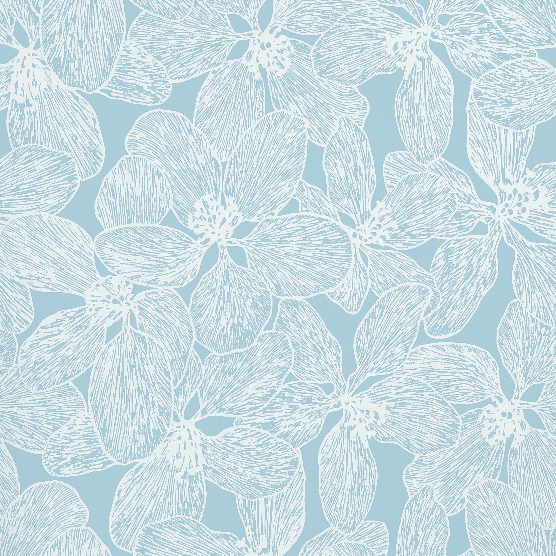 Island Orchid Wallpaper - Light Blue - Thibaut - T15847 - Premier Wallcovering