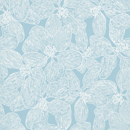 Island Orchid Wallpaper - Light Blue - Thibaut - T15847 - Premier Wallcovering