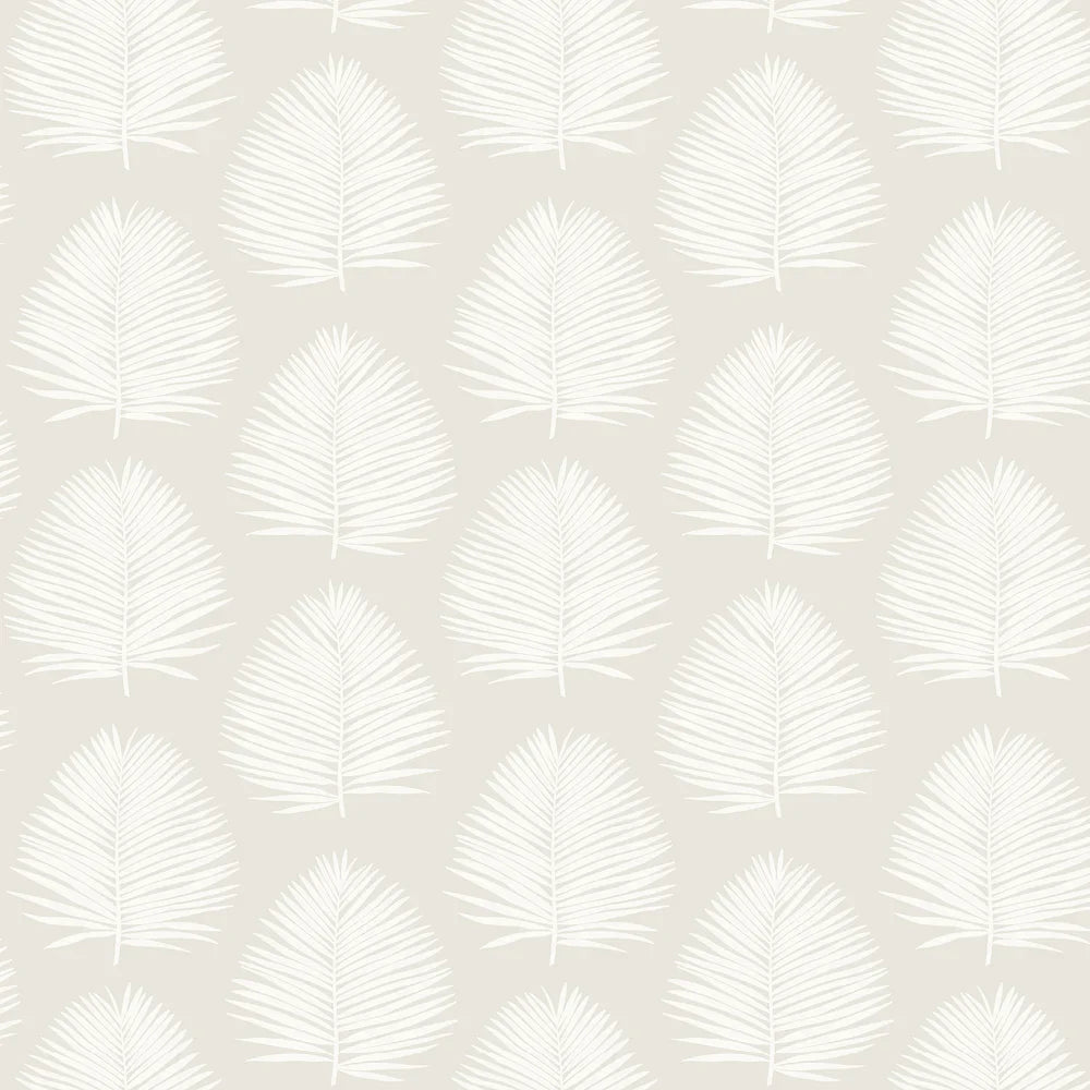 Island Palm Wallpaper - Alabaster - NextWall - NW57100 - Premier Wallcovering