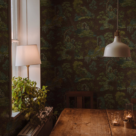 Islet Hoping Wallpaper - Brown and Olive - Josephine Munsey - JMW-103701 - Premier Wallcovering