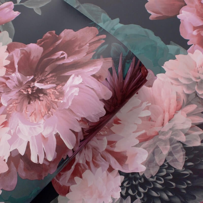 Issey Floral Wallpaper - Green/Blush - Lipsy London - 144061 - Premier Wallcovering