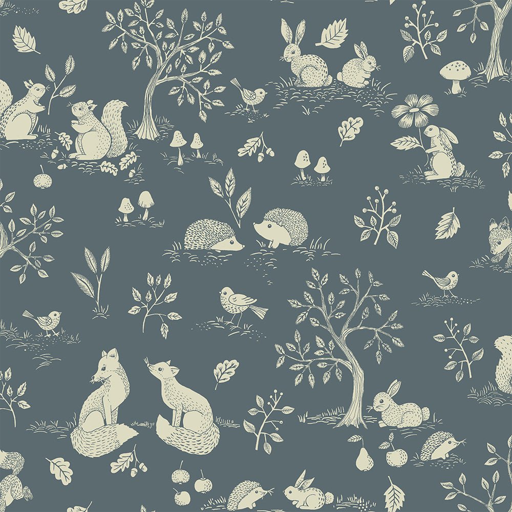 Ivar Wallpaper - Blue - Midbec - 44129 - Premier Wallcovering