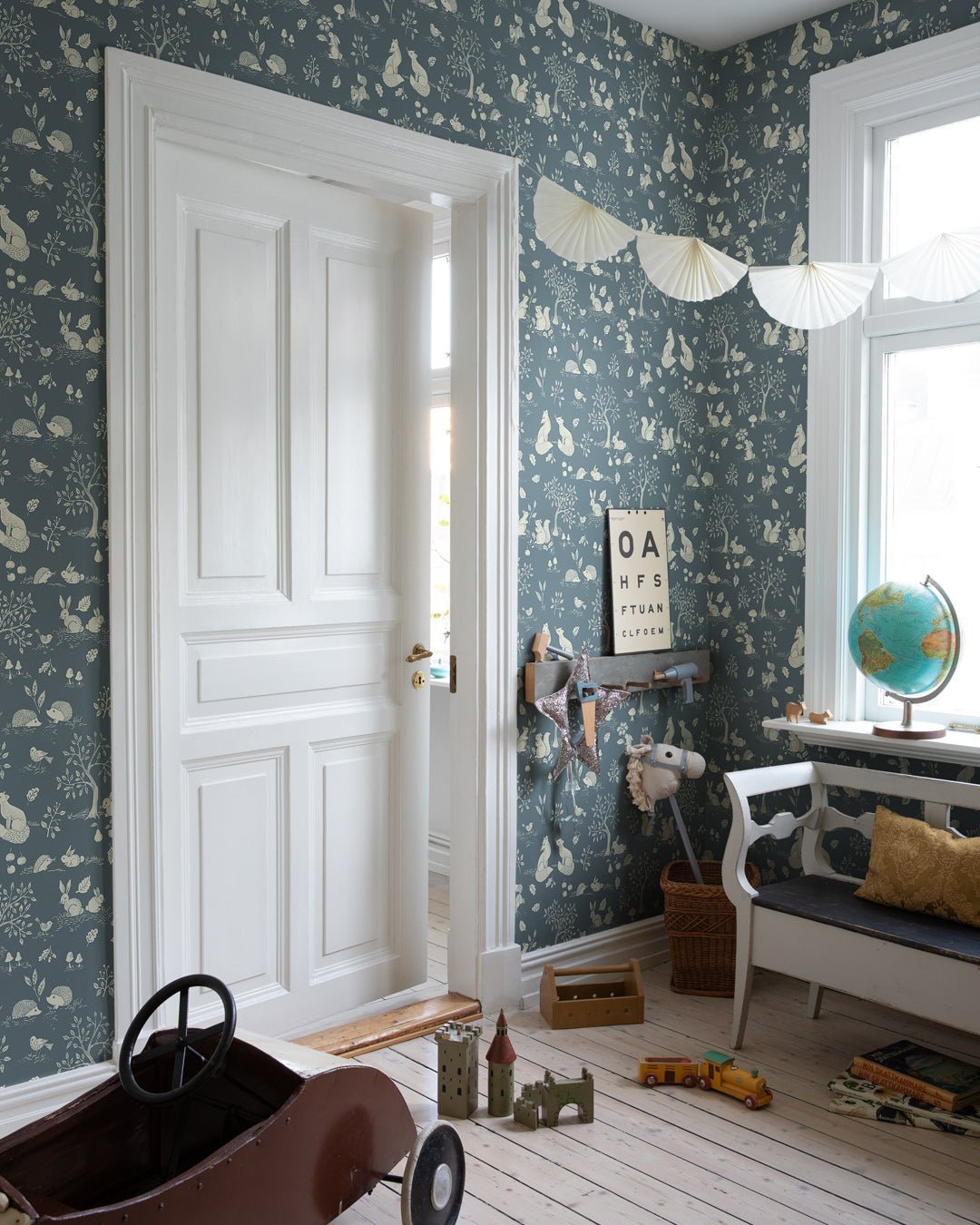 Ivar Wallpaper - Blue - Midbec - 44129 - Premier Wallcovering