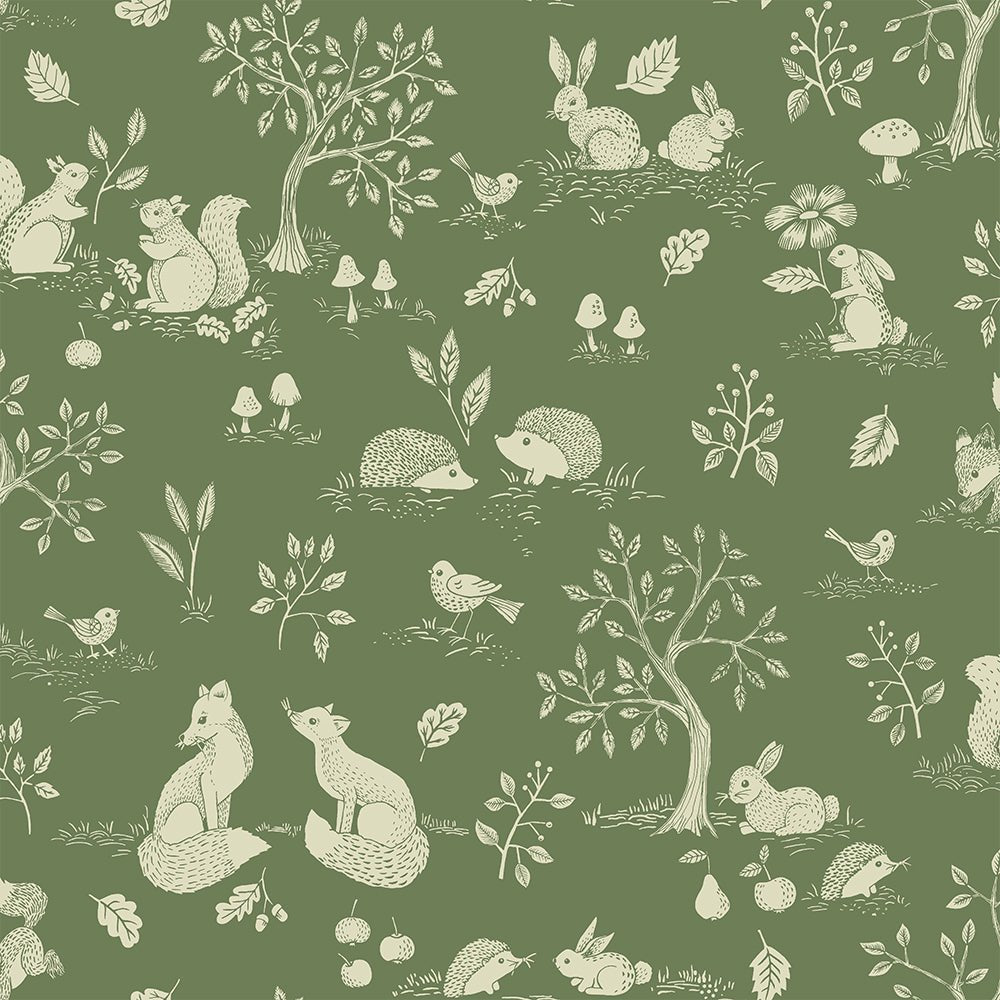 Ivar Wallpaper - Green - Midbec - 44131 - Premier Wallcovering