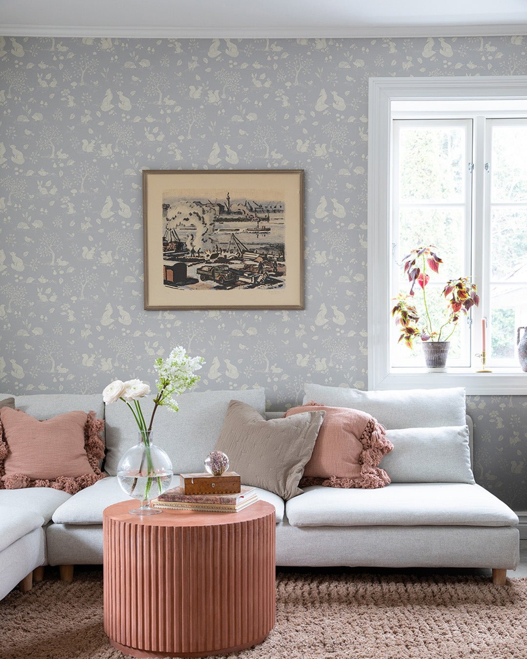 Ivar Wallpaper - Light Blue - Midbec - 44128 - Premier Wallcovering