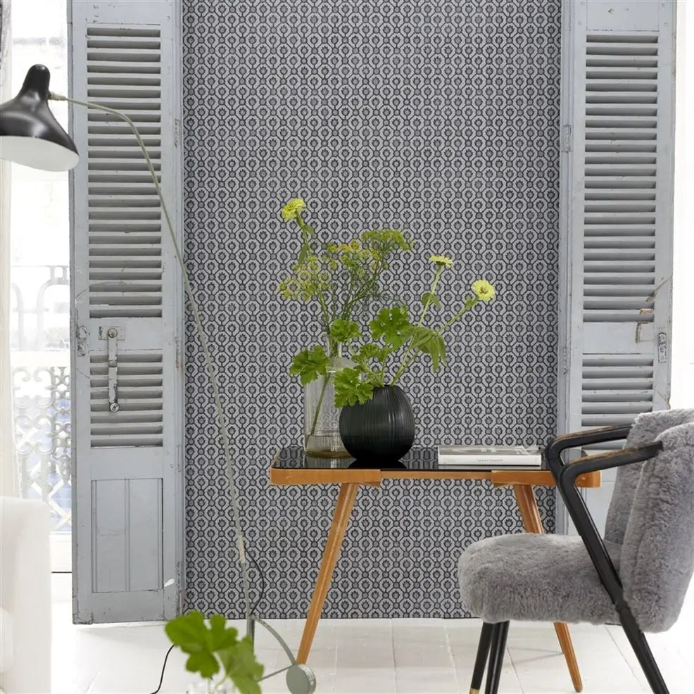 Jaal Wallpaper - Graphite - Designers Guild - PDG1150/05 - Premier Wallcovering