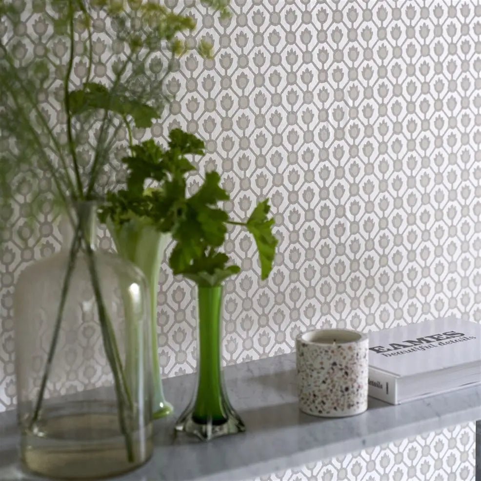 Jaal Wallpaper - Stone - Designers Guild - PDG1150/03 - Premier Wallcovering