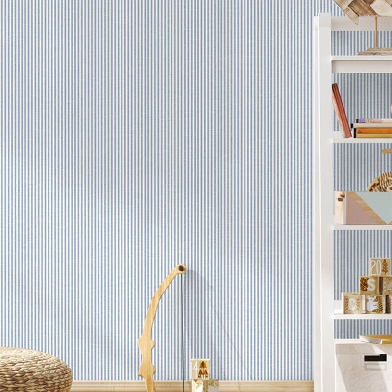 Jack N Rose Kinder Stripe Wallpaper - Blue - Grandeco - LL03076 - Premier Wallcovering