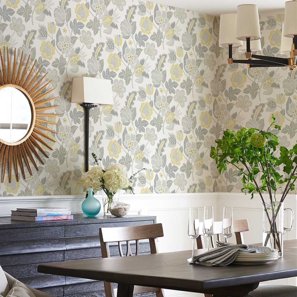 Jacobean Wallpaper - Grey - A Street Prints - FD26341 - Premier Wallcovering