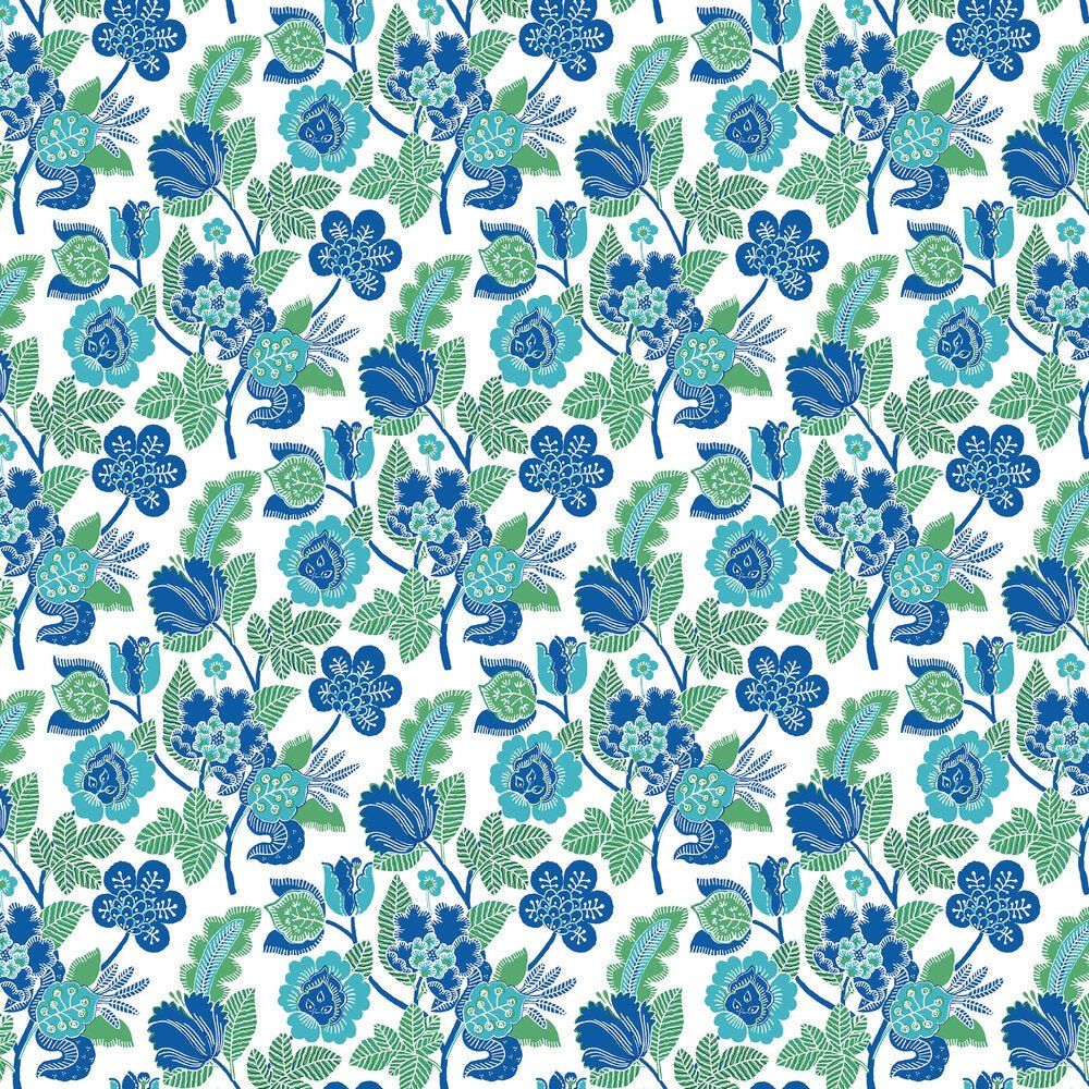 Jacobean Wallpaper - Blue - A Street Prints - FD26339 - Premier Wallcovering